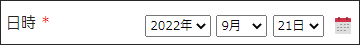 画面キャプチャー：日付の項目のイメージ